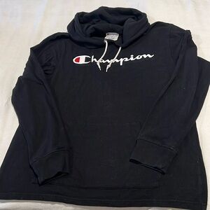 Black Champion hooded sweatshirt